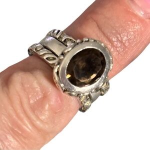 Silpada 3 ring scroll work 925 set size 6